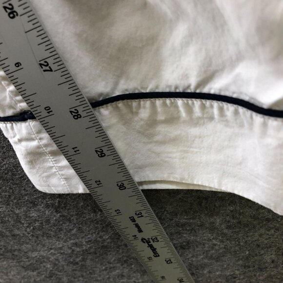 J. Crew Vintage Pajama Set Womens S White Cotton Long Sleeve Lightweight Button - Picture 13 of 14